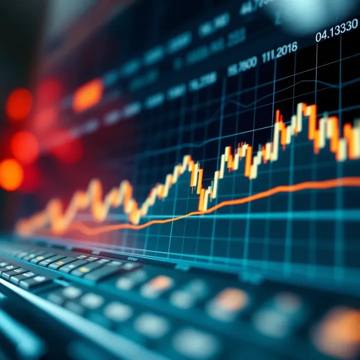 Application of Binary Charts in Financial Analysis Binary chart applied in financial data analysis showing trends in investment decisions