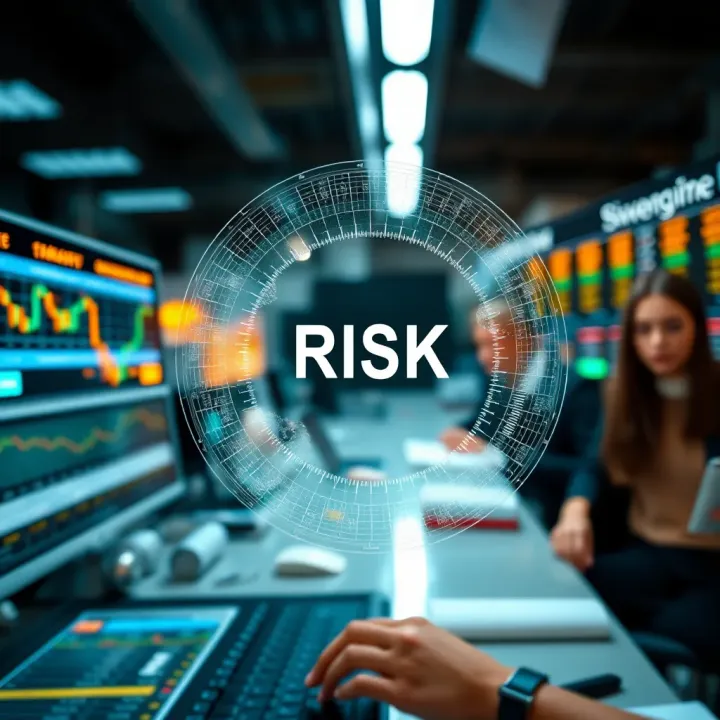 Visual representation of risk management strategies for traders in binary options market