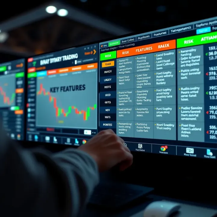 Essential Features and Risk Tips for Binary Trading Success Chart showing key features and risk management strategies for successful binary trading in Kenya