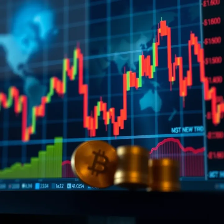 Graph showing Bitcoin price fluctuations influenced by market trends and technical indicators