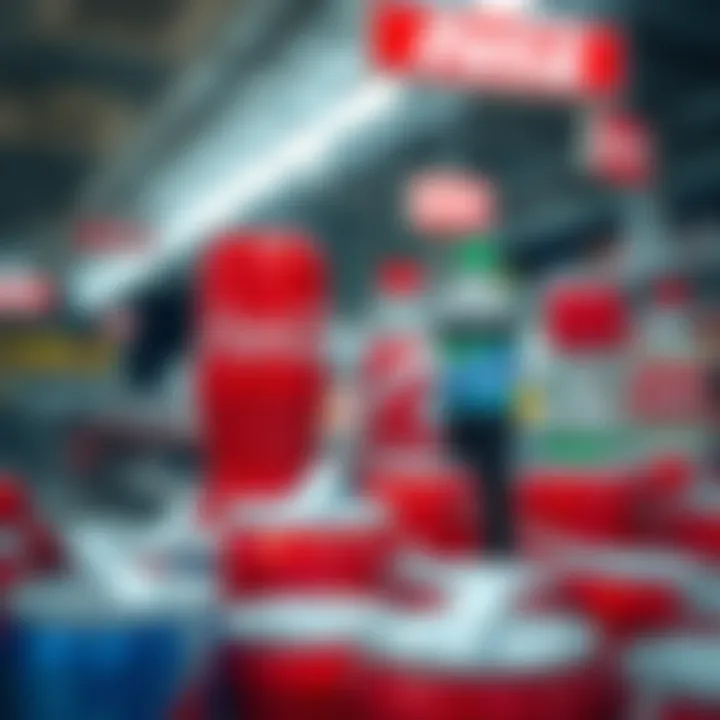 Global soft drink market showing competitive landscape with leading beverage brands