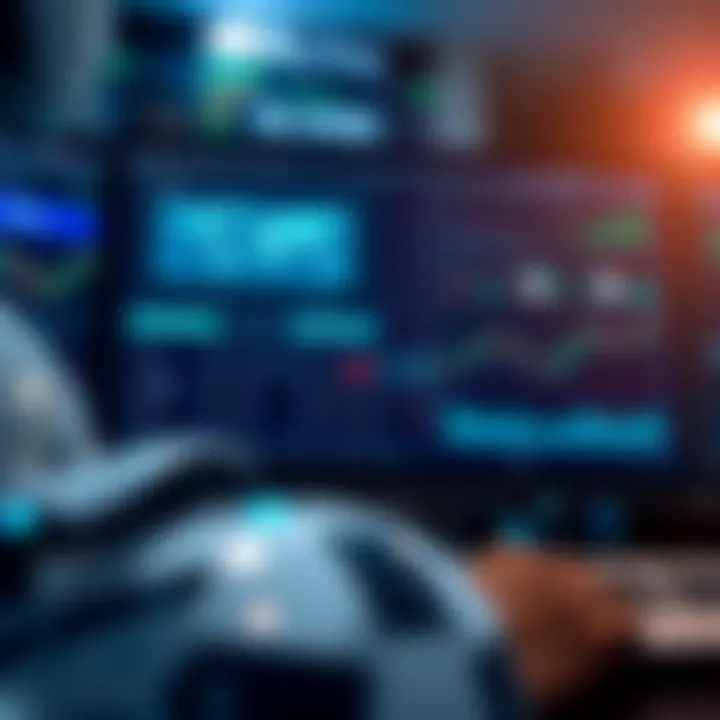 Visual representation of binary trading interface displaying bot settings and market analysis tools