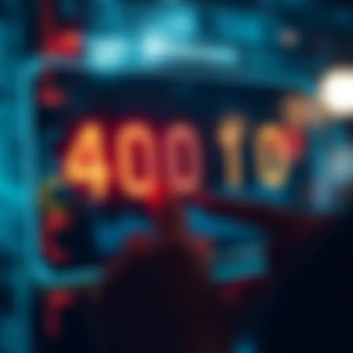 Secure Digital Sign-Up Screen with Binary Digits Visual depiction of a user interacting with a secure sign-up screen featuring binary digits