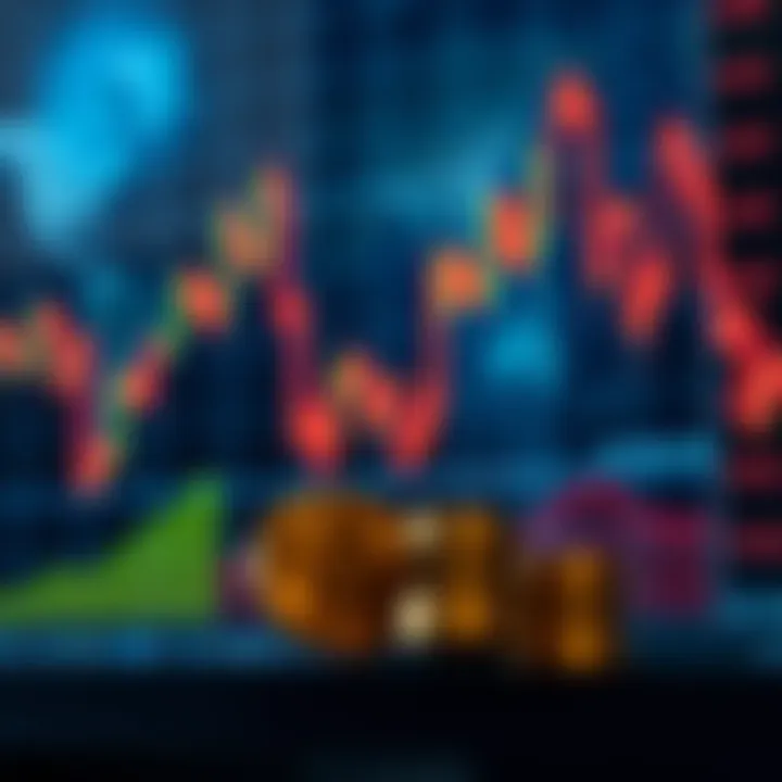 Graph showing Bitcoin price fluctuations influenced by market trends and technical indicators