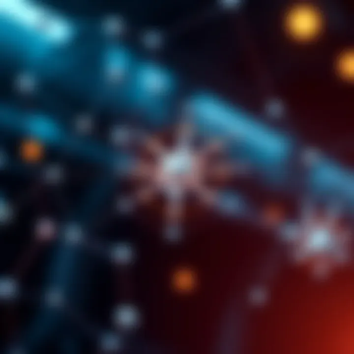 Visual representation of blockchain technology with interconnected nodes symbolizing Cardano's network development