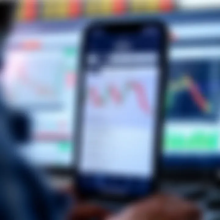 User interface of Deriv trading app showcasing trading charts and options