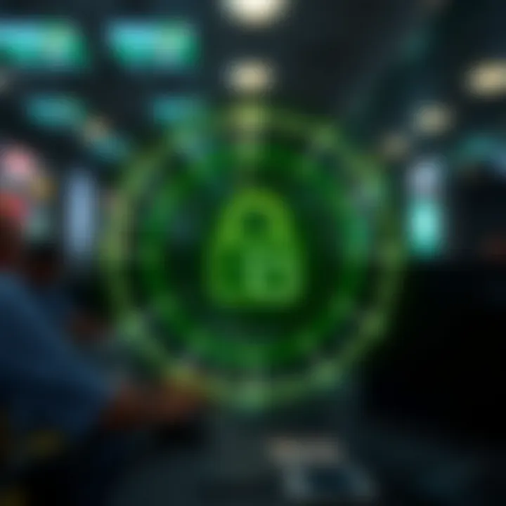 Visual representation of secure access features for Deriv account protection