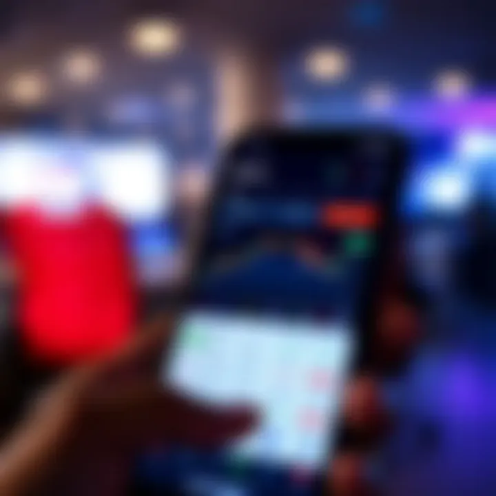 User interface of the Deriv app showcasing trading options and real-time market data on a mobile screen