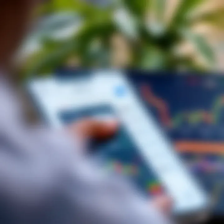 Screenshot of the Deriv app interface showing trading options and market charts