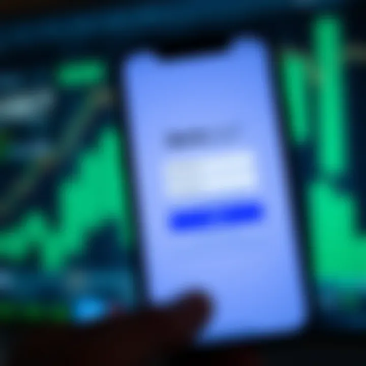 Mobile screen displaying the login page of the Deriv.com app with fields for username and password