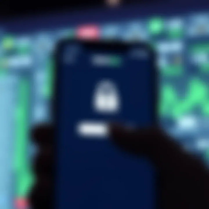 Secure Access and User Authentication on Deriv Go Trading Application Secure login screen of a trading app emphasizing security features and user authentication