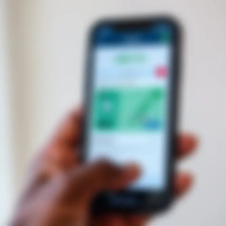 Mobile phone displaying M-Pesa app with Kenyan shilling deposit for Deriv.com account