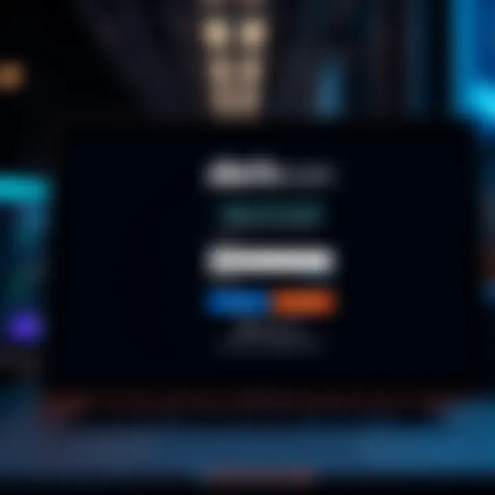 User interface showing the Deriv.com login screen with fields for username and password