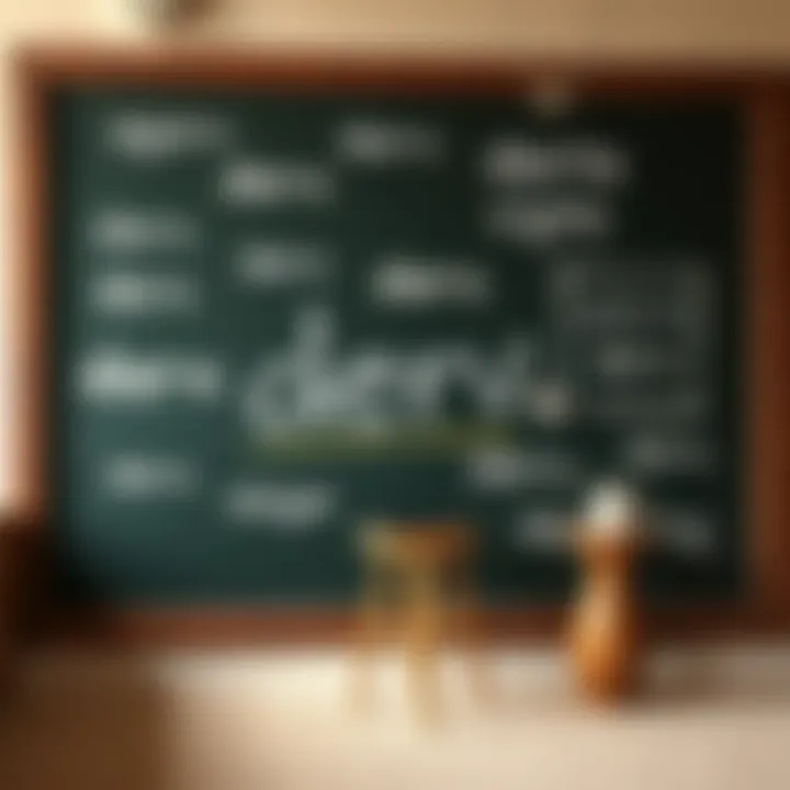 Illustration of Kenyan slang terms written on a chalkboard with 'derv' highlighted among other local phrases