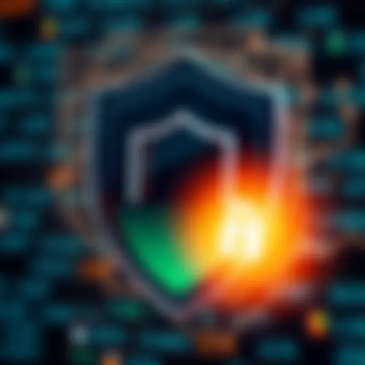Shield icon representing online security with M-Pesa logo