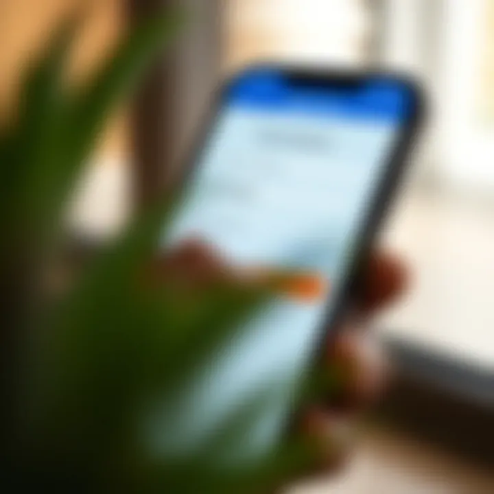 Close-up of mobile screen showing account setup form for a forex trading app