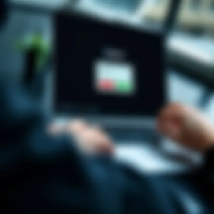 User entering email and password on Deriv login screen on a laptop