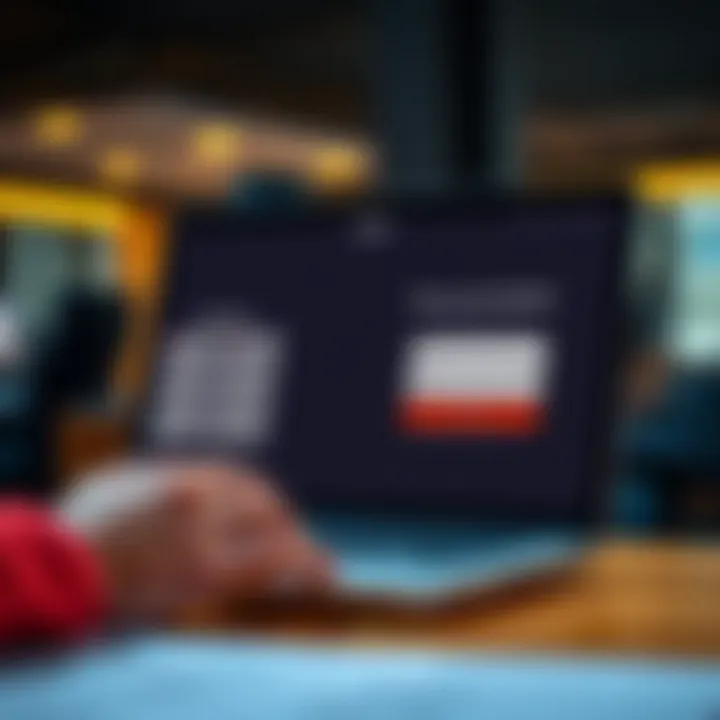 User filling out registration form on Deriv platform with laptop