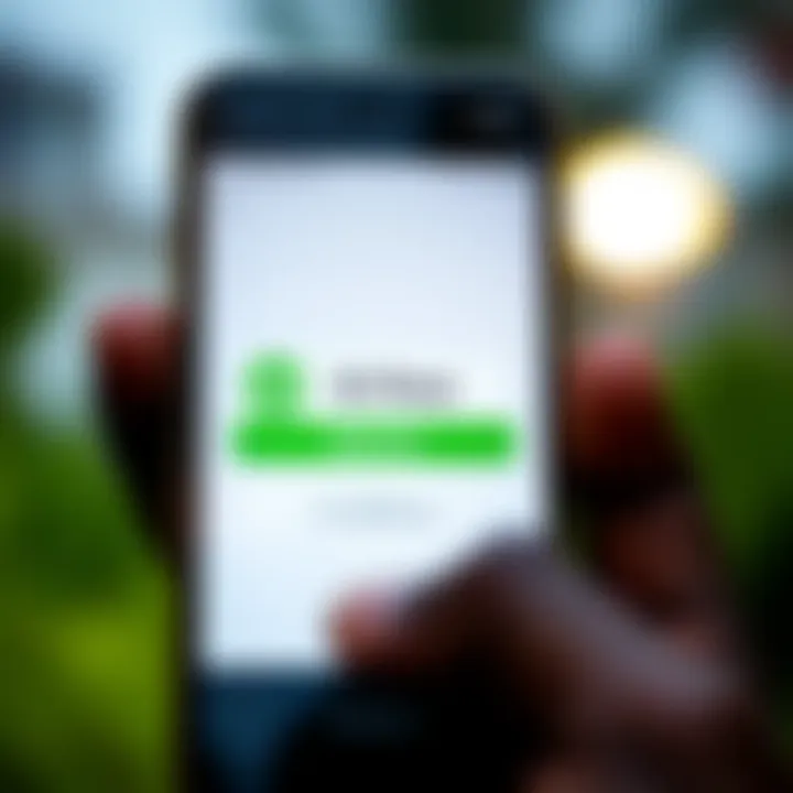 Kenyan mobile phone displaying M-Pesa wallet balance confirmation after fund transfer