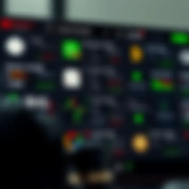 Visual representation of various asset categories available for trading including stocks, forex, and cryptocurrencies
