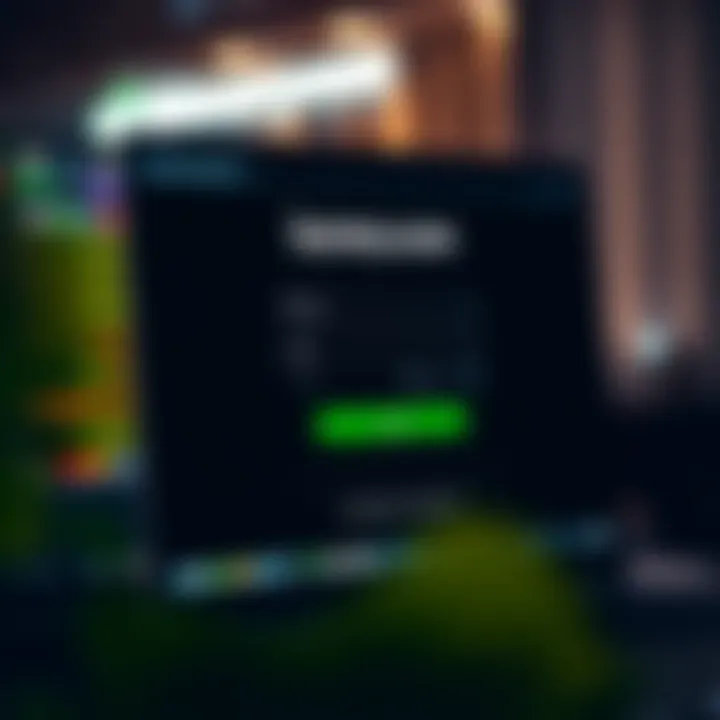 User interface of Binary.com login screen displaying input fields for credentials and login button