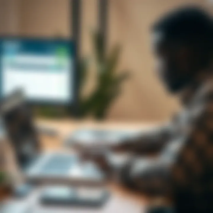 User registering account on Deriv platform using laptop