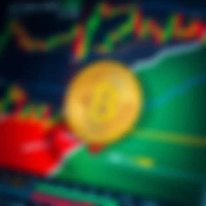 Graphical representation of trading tools and charts with Kenyan flag colors