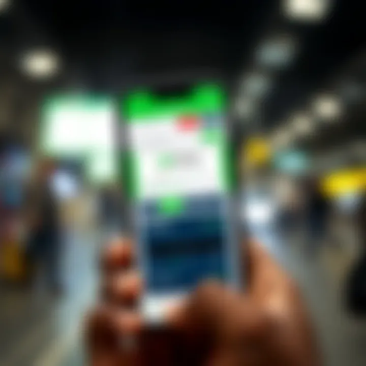 Mobile phone displaying a trading app interface with M-Pesa integration for seamless payments in Kenya