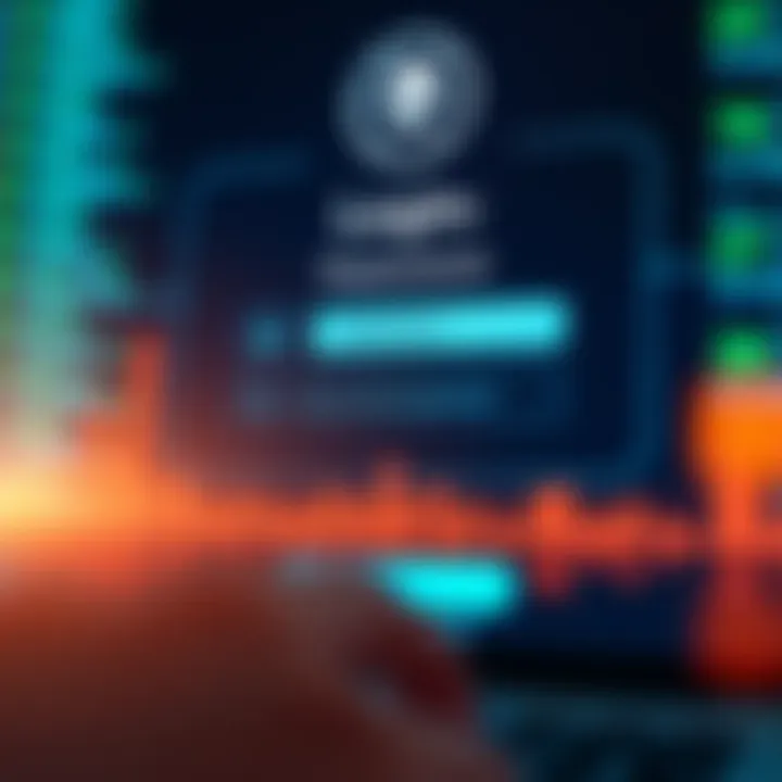 Secure login interface of a trading bot platform showing username and password fields