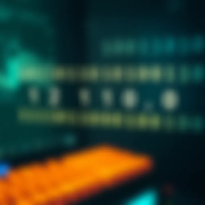 Diagram illustrating the binary number system with ones and zeros