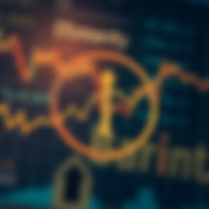 Diagram illustrating the concept of binary options trading with currency pairs and forecast arrows