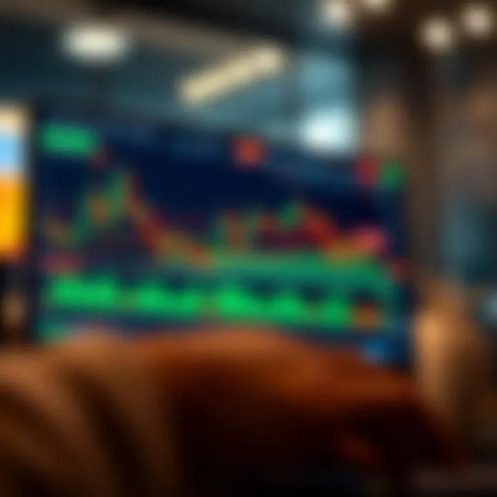 TradingView chart displaying candlestick patterns and key technical indicators for binary options trading