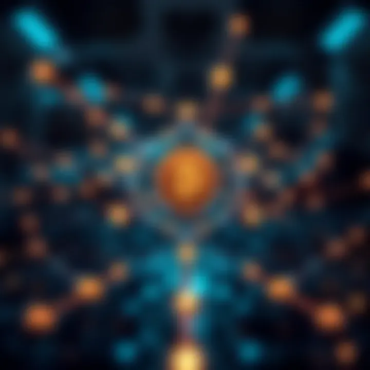 Technological Innovations Shaping Bitcoin Price Forecasts Illustration of blockchain technology with interconnected nodes symbolizing technological advancements impacting Bitcoin valuation