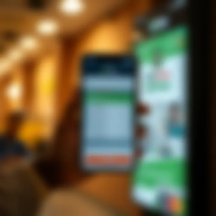 Mobile phone displaying dmpesa app interface with transaction options