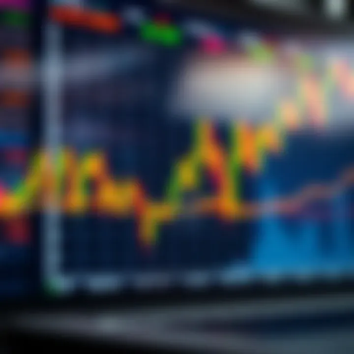 Dynamic Currency Exchange Rates on Forex Trading Platform Graph showing fluctuating currency exchange rates on a digital trading platform