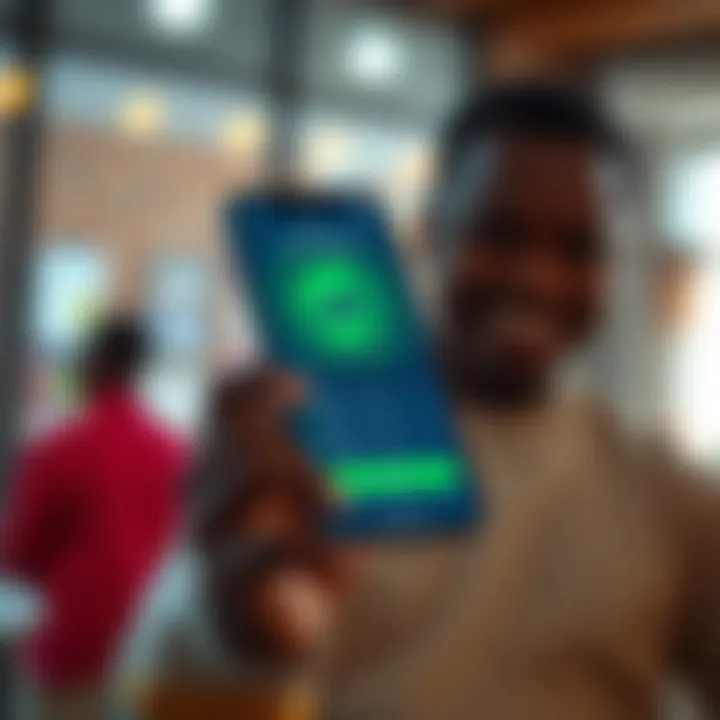 Mobile phone displaying a digital lending application for instant cash access