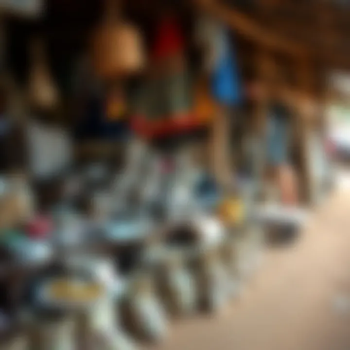 A community marketplace with various local goods displayed for trade using Sarafu currency