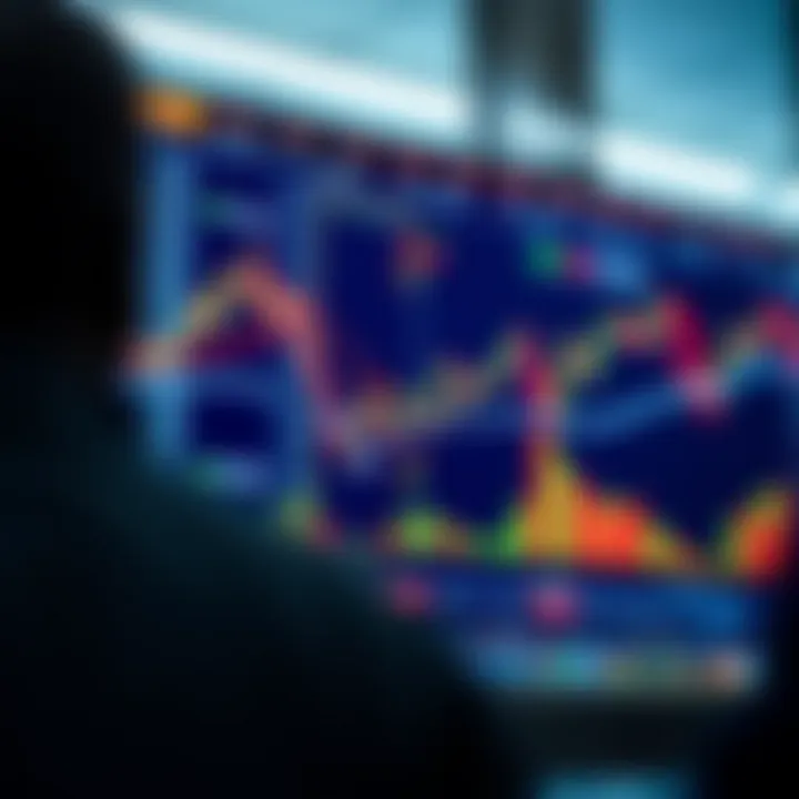 Diagram showing automated trading algorithms interacting with financial market charts