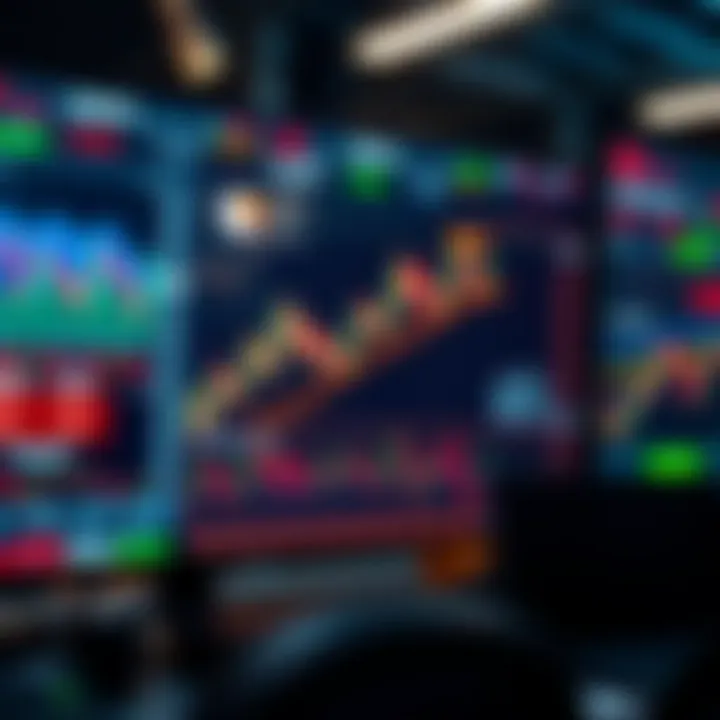 Digital interface showing automated trading charts and algorithms