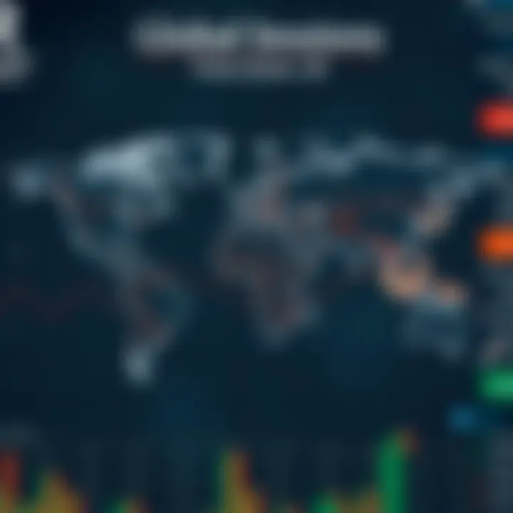 World map highlighting major global trading session time zones