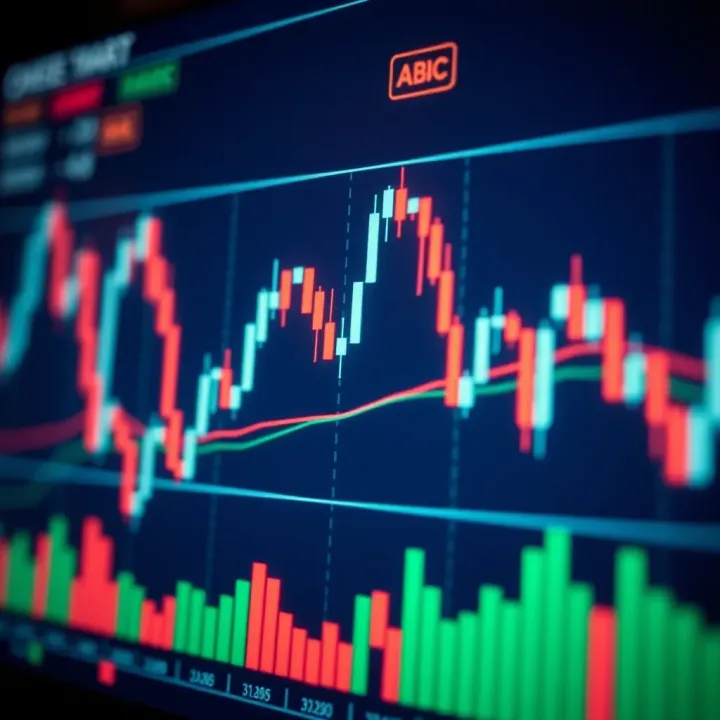 Analyzing Price Movements Using Candlestick Charts Detailed candlestick chart showing price movements and trend reversals in trading