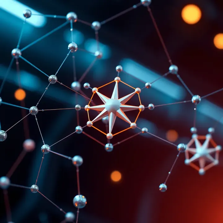 Visual representation of blockchain technology with interconnected nodes symbolizing Cardano's network development