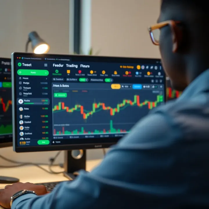 Dashboard interface showing key features and settings of a trading bot used by Kenyan traders