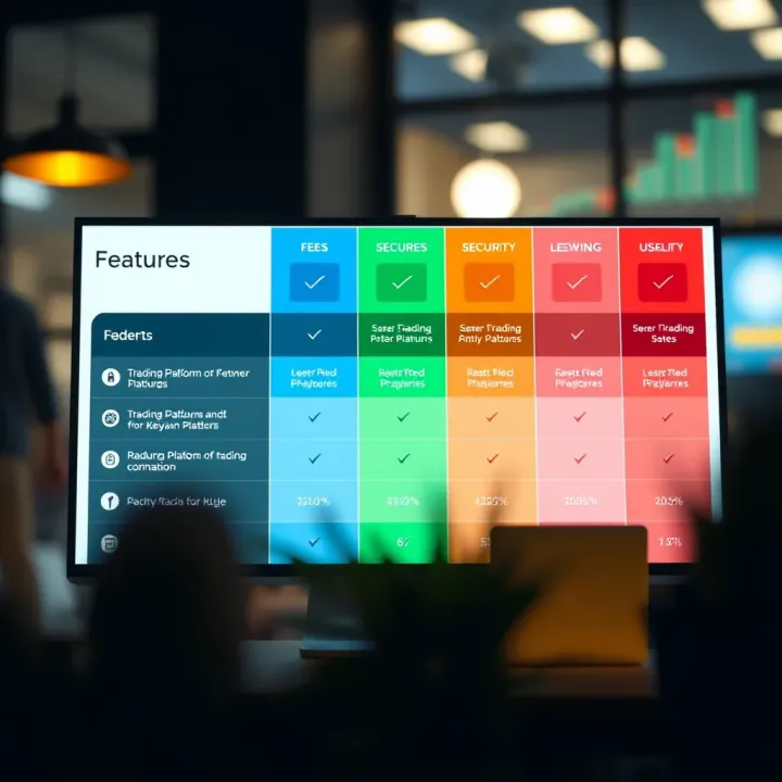 Feature Comparison of Trading Platforms for Investors in Kenya Comparison chart highlighting different trading platform features such as fees, security, and user interface for Kenyan investors