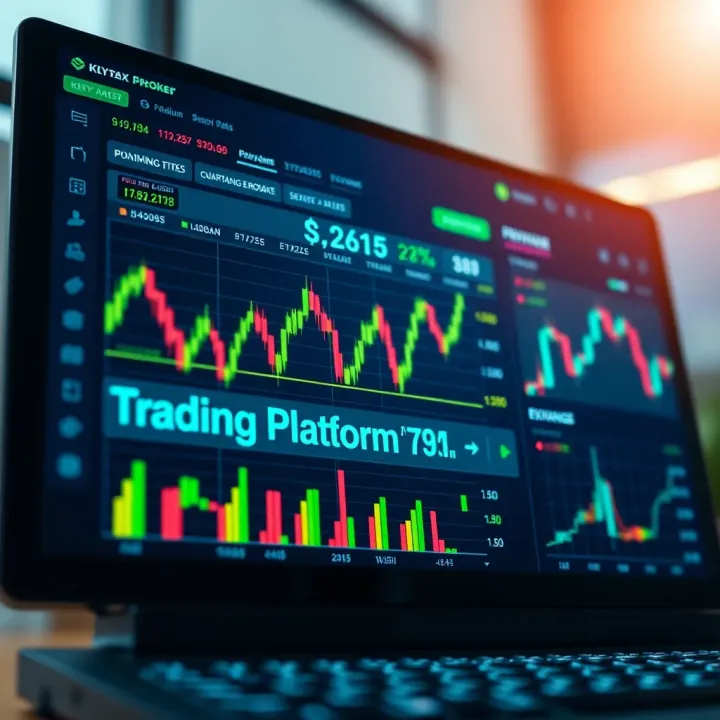 Digital dashboard displaying stock market graphs and currency exchange rates for Kenyan trading platform users