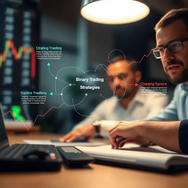 Essential Binary Trading Strategies Diagram showing key components and strategies for successful binary trading