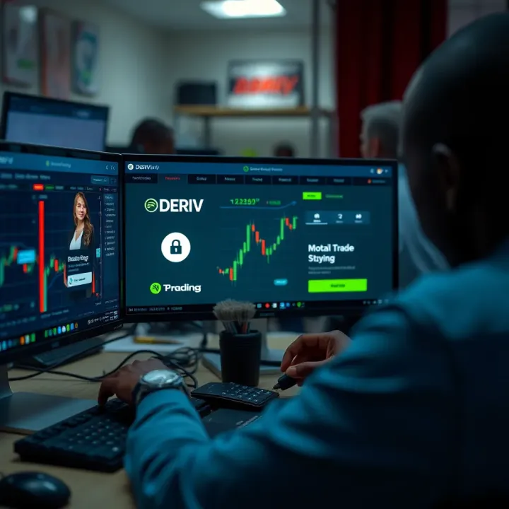 Account Setup and Local Payment Solutions in Deriv for Kenyan Traders Illustration of secure account setup and local payment options including mobile money for Kenyan traders
