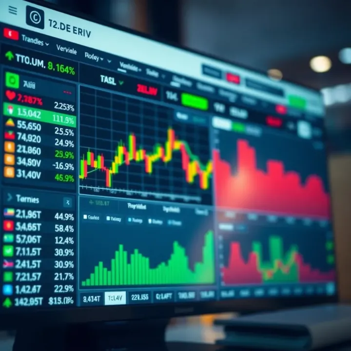 Screenshot of Deriv trading platform dashboard showing multiple financial markets and trading options