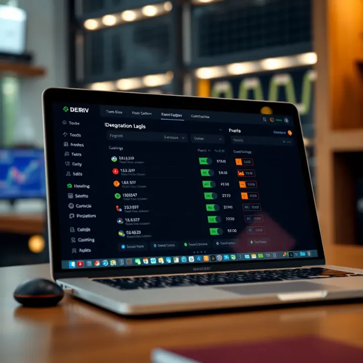 Interface displaying Deriv API integration tools and security settings tailored for Kenyan traders