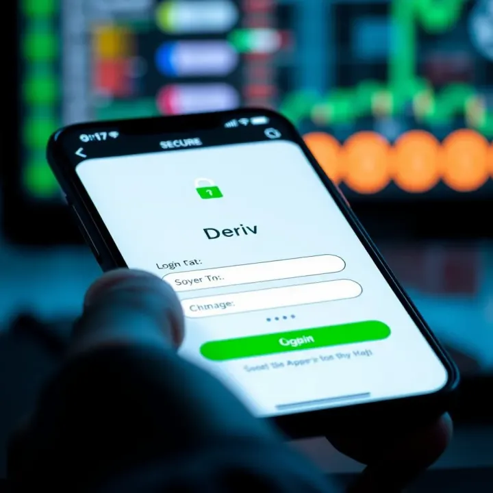 User interface displaying secure login fields on a mobile device